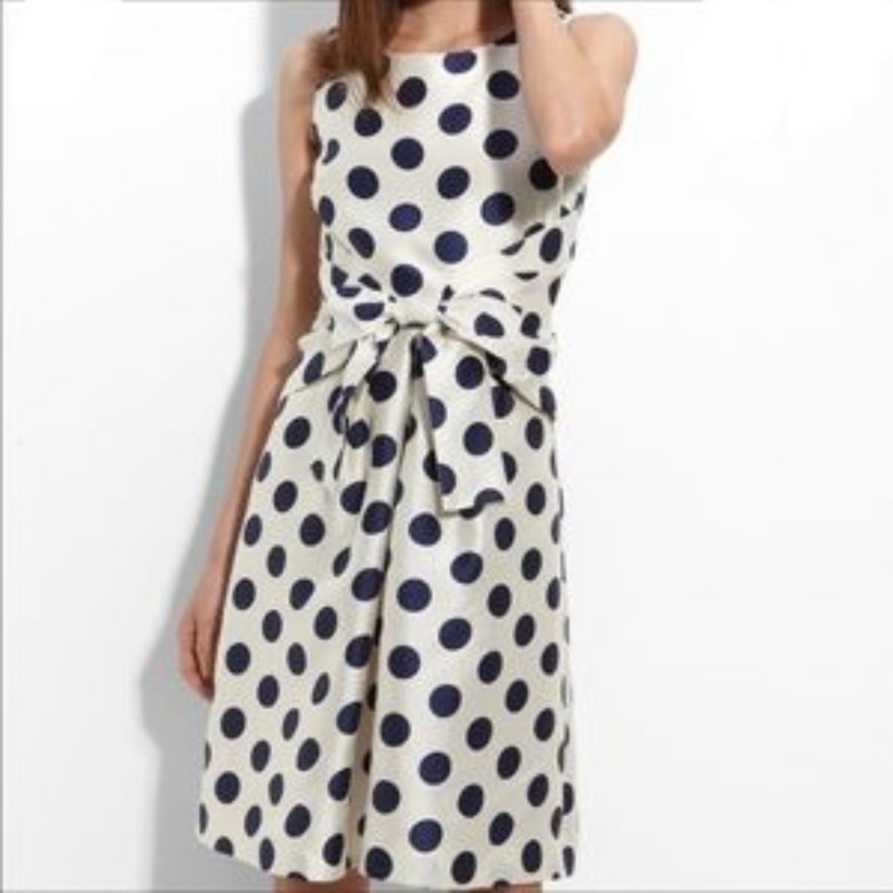 Kate Spade Blue and Cream Midi Dress